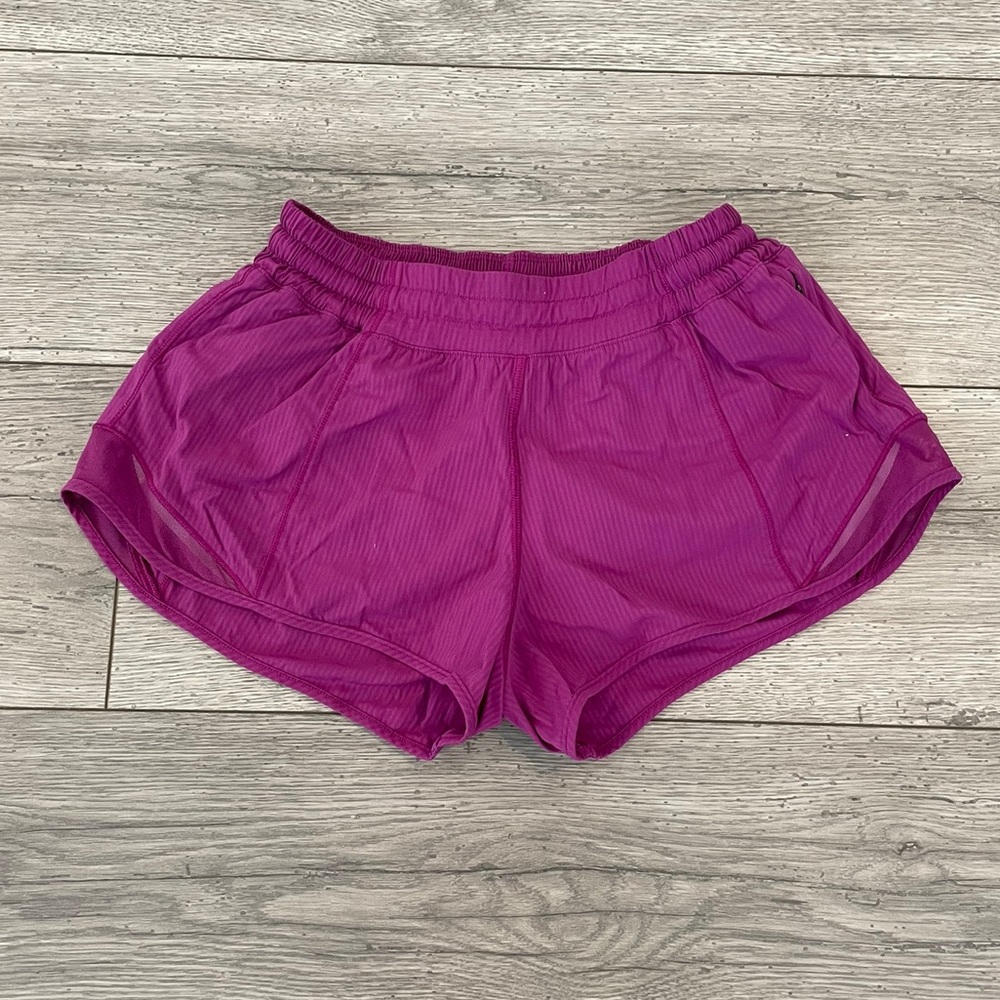 Pink Lululemon Hotty Hot 2.5” Shorts